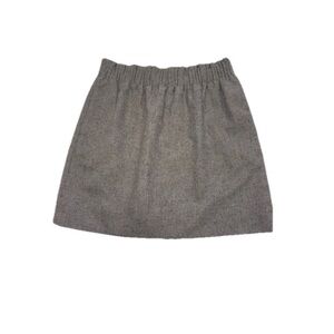 J. Crew Wool Blend Sidewalk Mini Skirt Weathered Tweed Knit Gray With Flecks 6